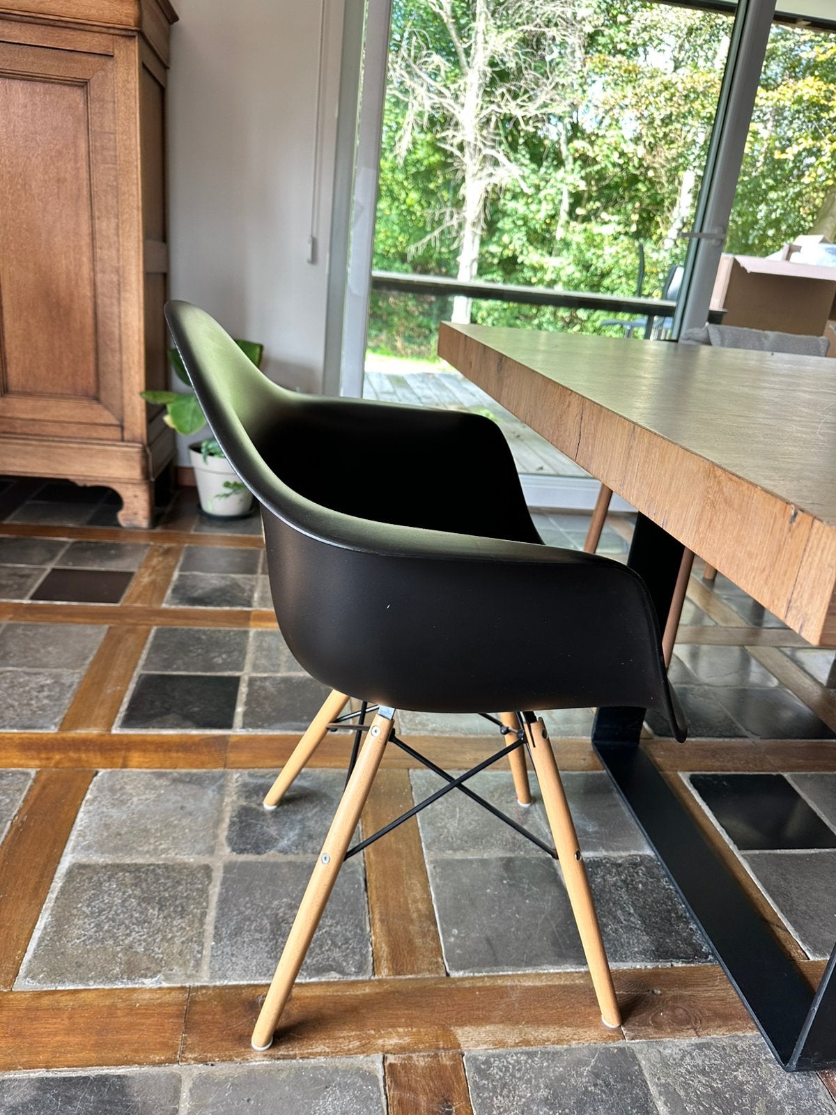 Chaise de salle a manger noire, Maison & Meubles, Tabourets de bar, 5 tabourets ou plus, Enlèvement, Neuf, 60 à 90 cm