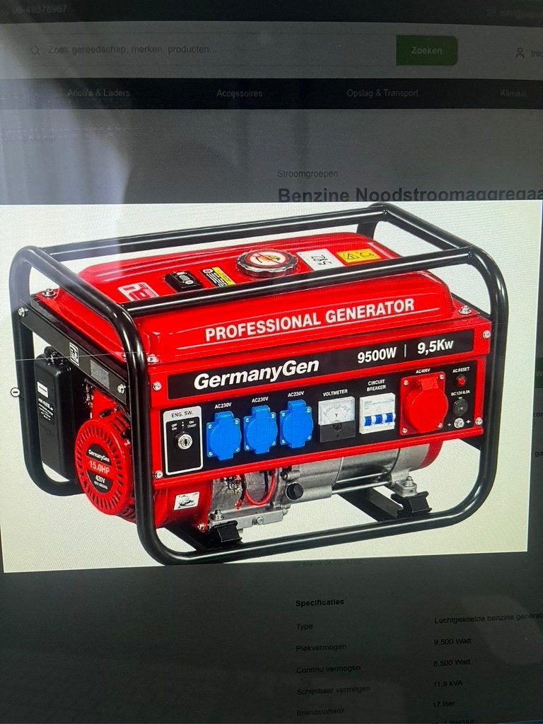 agregaat professionel 9500w, Ophalen of Verzenden, Nieuw