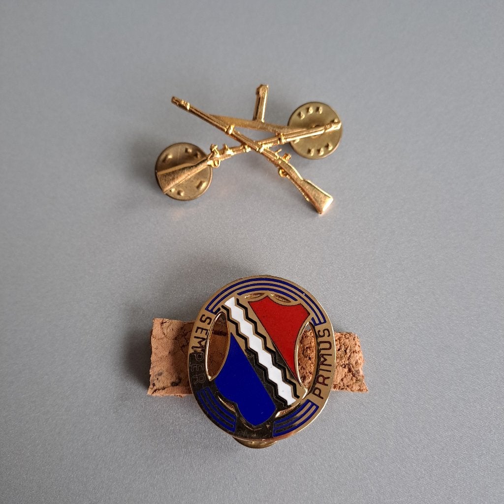 Amerikaanse militaire insignes 1st Infantry Regiment, Verzamelen, Ophalen of Verzenden