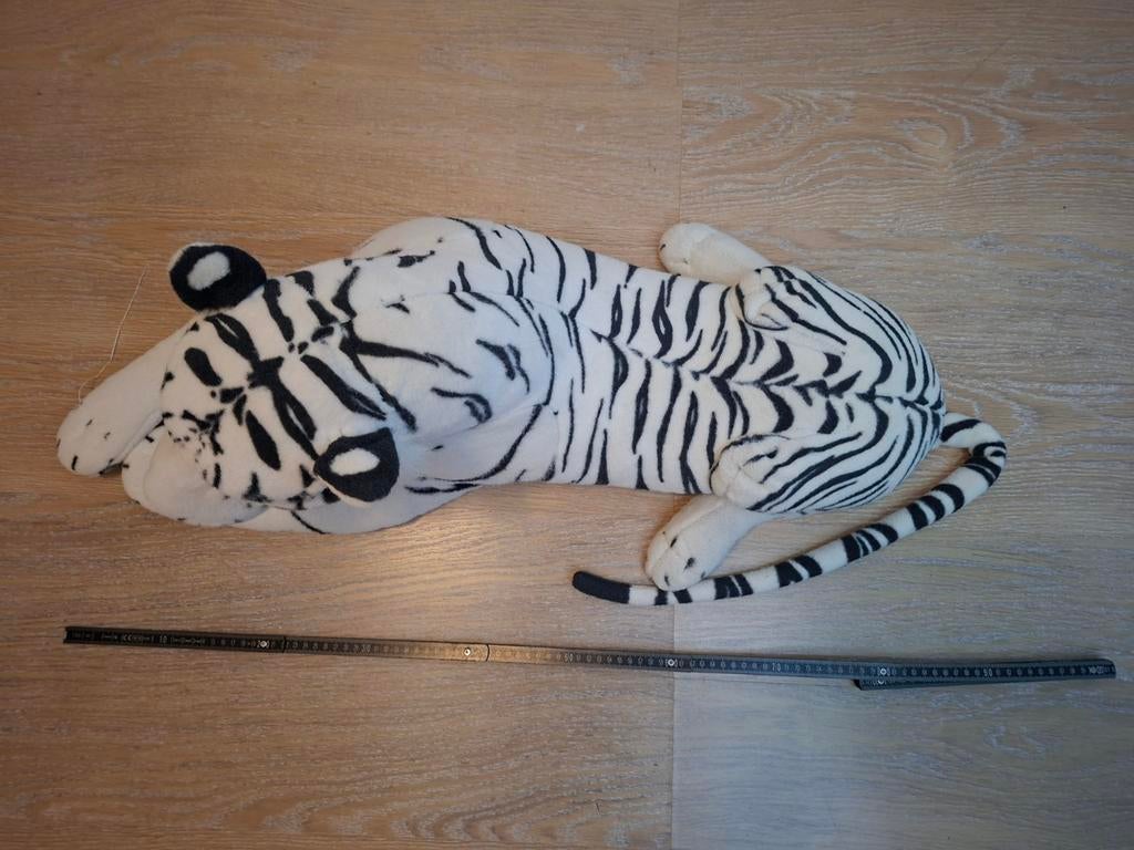 Knuffel Witte tijger ong 90 cm., Kinderen en Baby's, Speelgoed | Knuffels en Pluche, Ophalen, Tijger