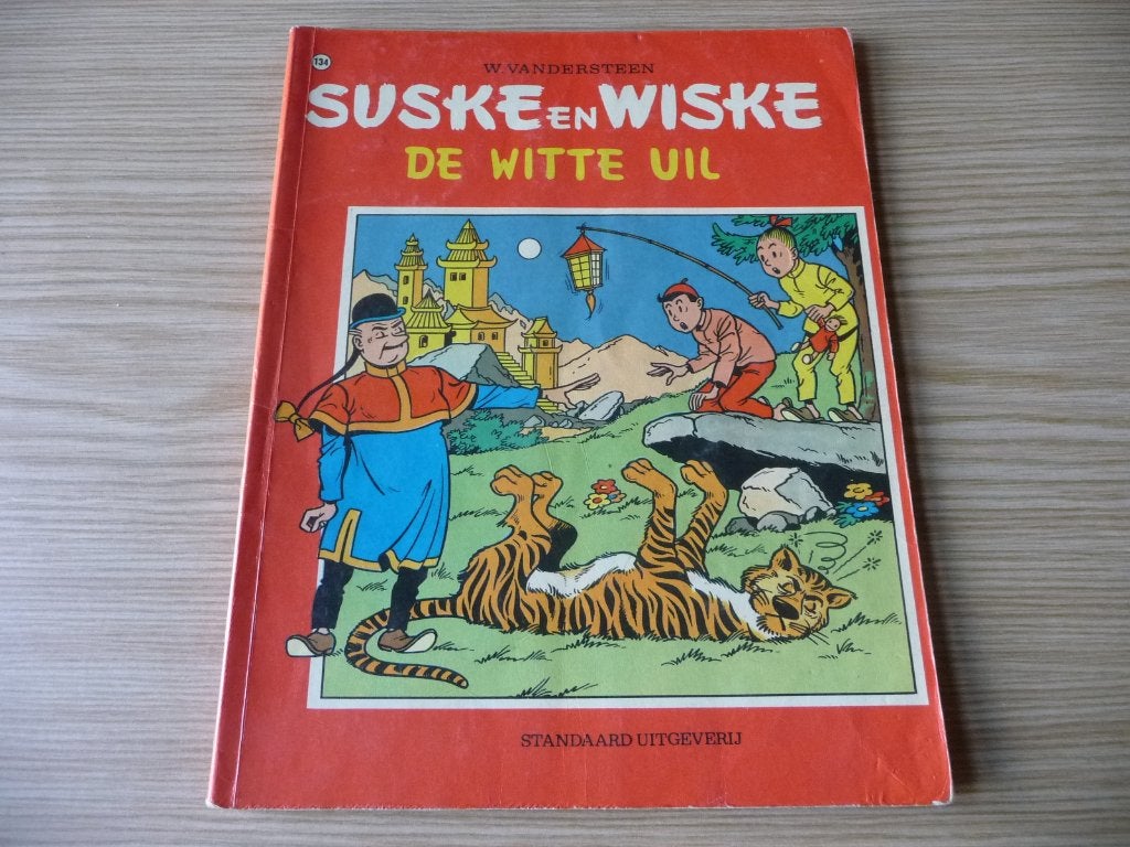 Suske & Wiske 134. De witte uil EERSTE DRUK €3, Gelezen, Willy Vandersteen, Eén stripboek, Ophalen of Verzenden