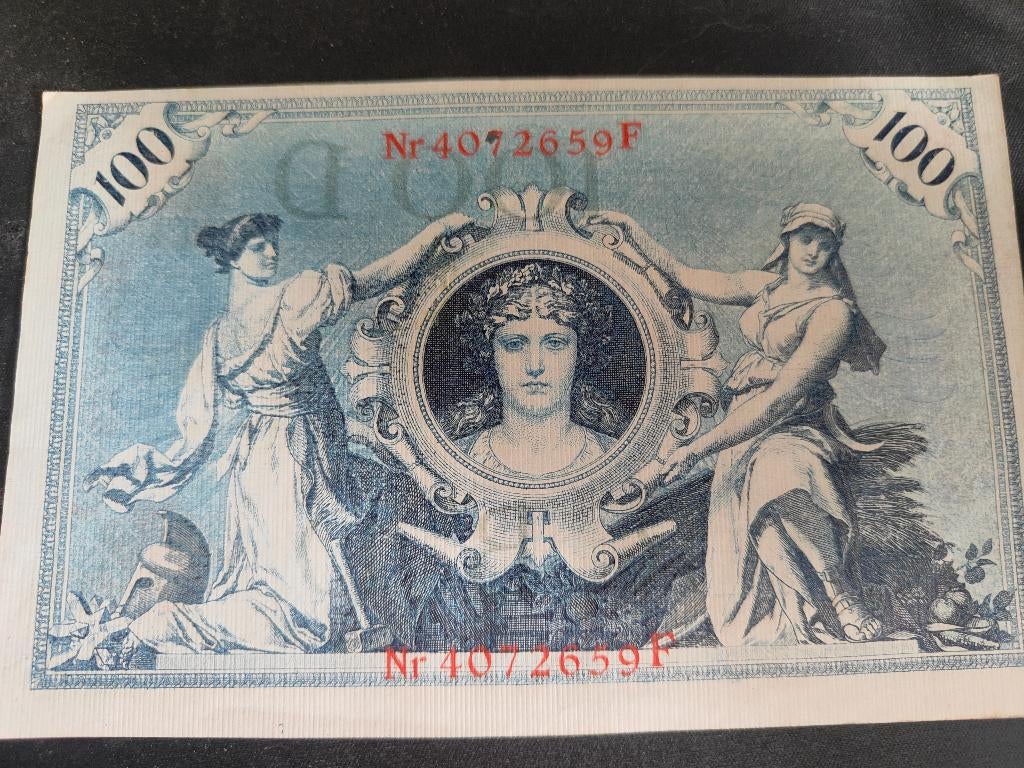 Billet 100 mark 1908, Ophalen of Verzenden