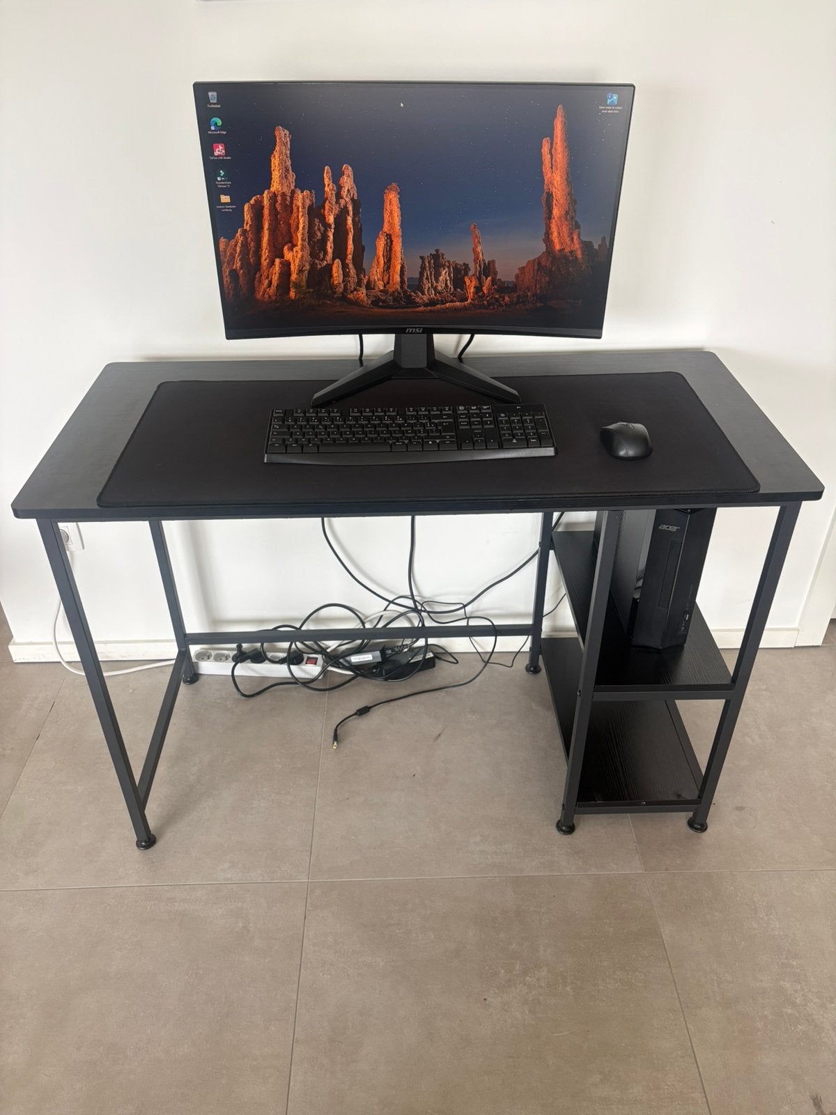 Complete Gaming/Office Setup – monitor + PC + Bureau, Ophalen, Zo goed als nieuw, Gaming