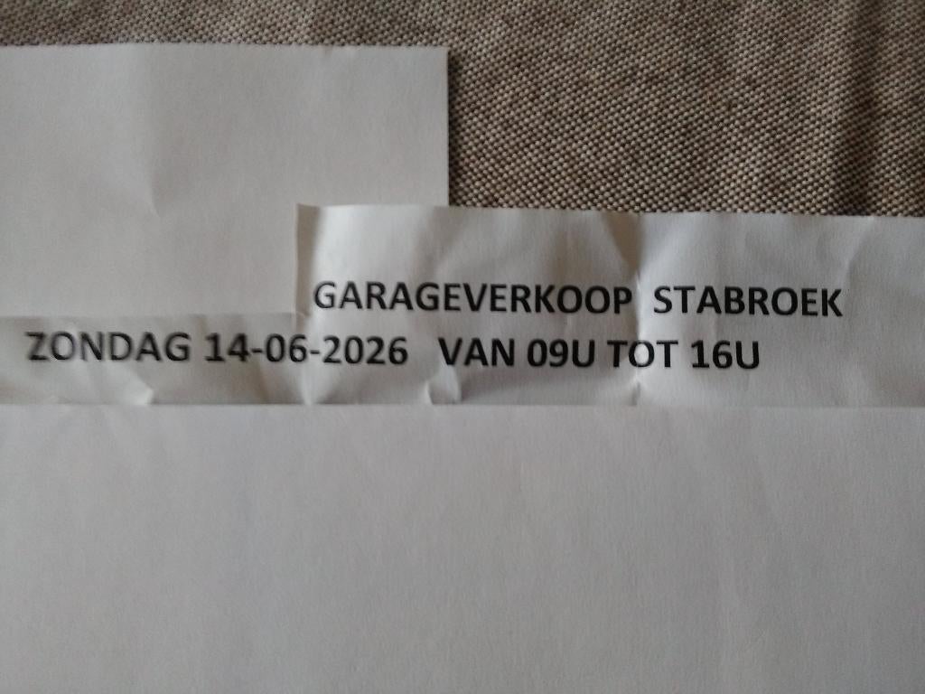 GARAGEVERKOOP, Ophalen