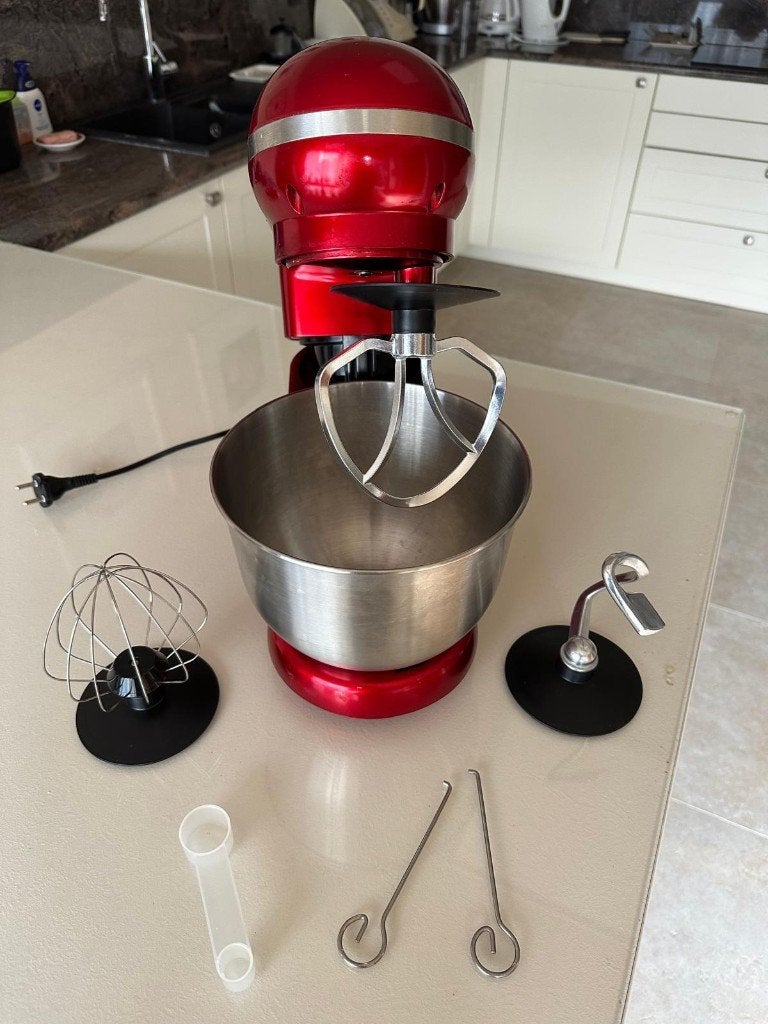 Bourgini Classic Kitchen Chef Keukenmachine Rood, Elektronische apparatuur, Keukenmixers, 4 liter of meer, Ophalen, Zo goed als nieuw
