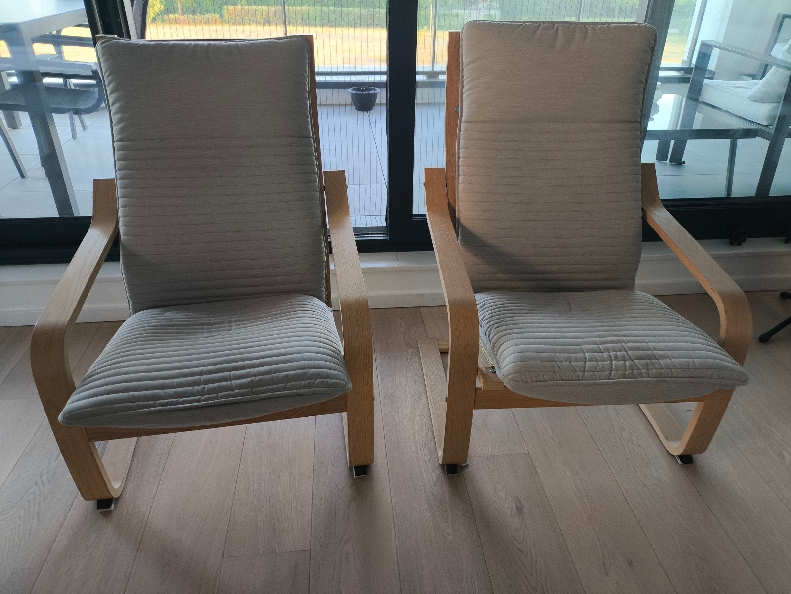 2 Fauteuils Ikea Paong - Comme neufs, 75 à 100 cm, Comme neuf, Enlèvement, 50 à 75 cm