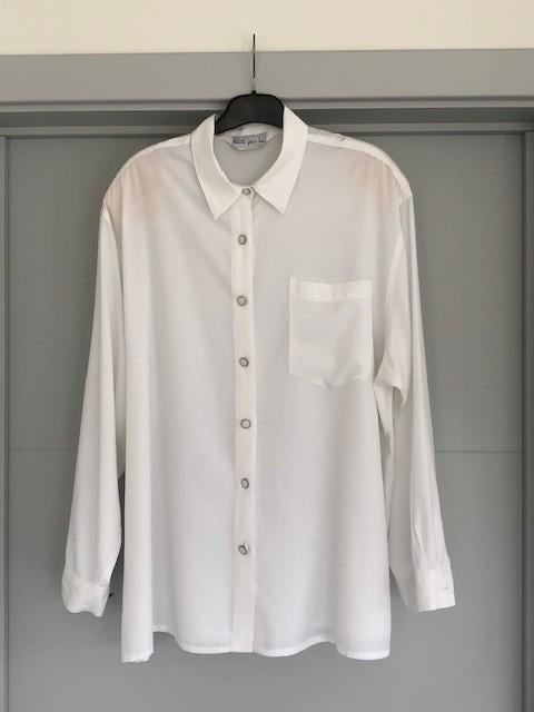 Witte dames blouse lange mouw / maat 52, Ophalen of Verzenden, Zo goed als nieuw, Abiti per Lei, Blouse of Tuniek