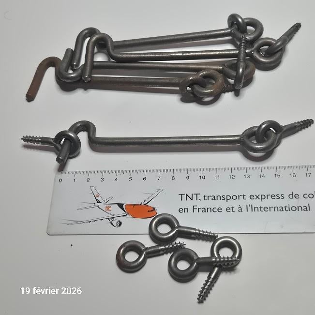 Set van 5 haken, vergrendelingen, zeer oude luiken, deuren, Antiek en Kunst, Antiek | Overige Antiek, Verzenden
