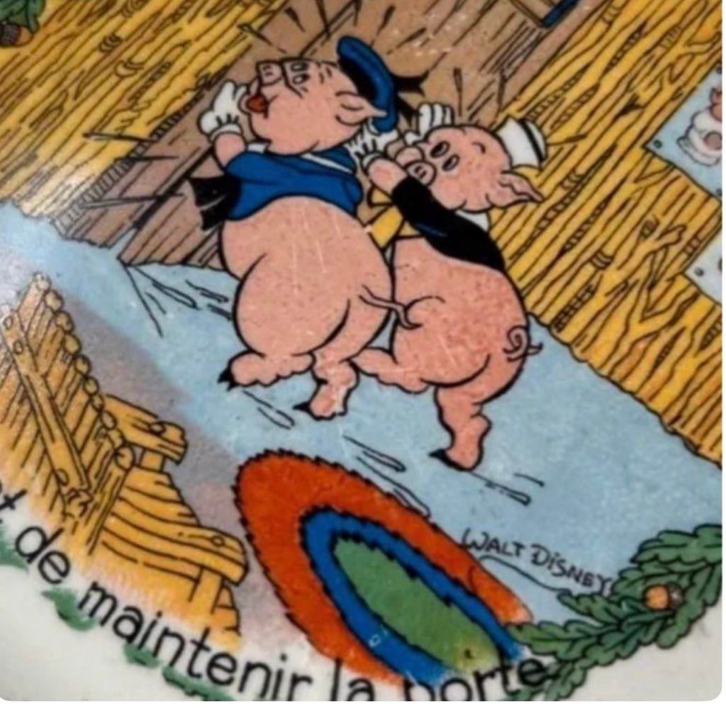 Assiettes anciennes Walt Disney, Enlèvement, Utilisé