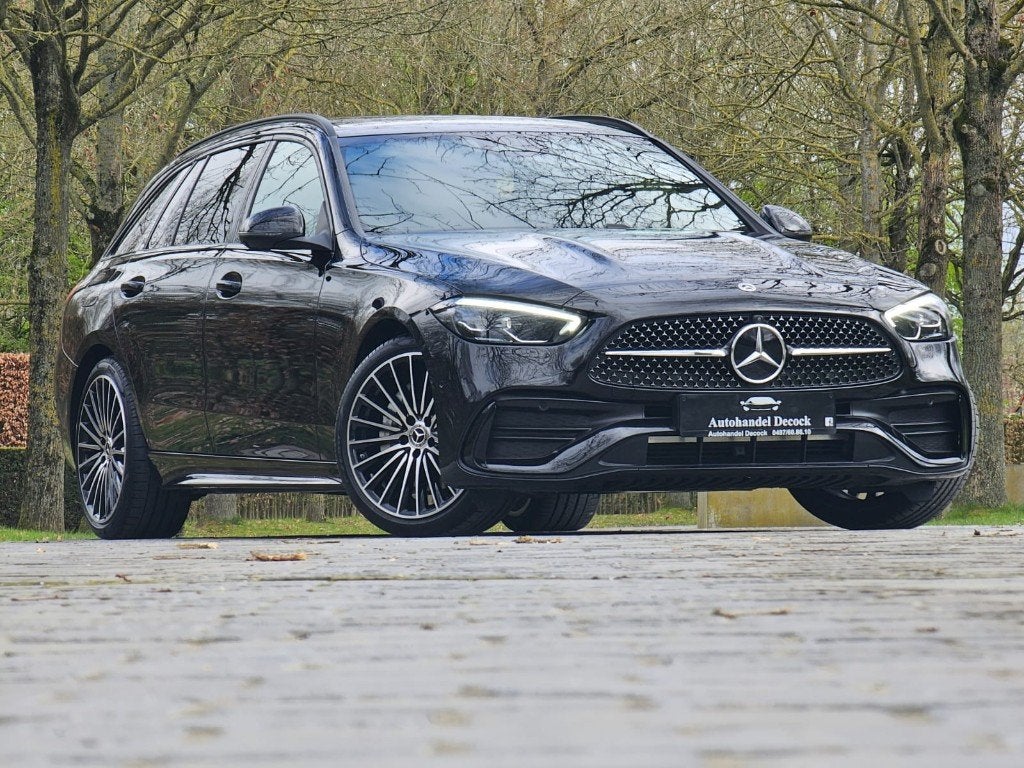 Mercedes C180 AMG PACK | PANO | 360CAMERA, Auto's, Automaat, Dealer onderhouden, Zwart, Leder