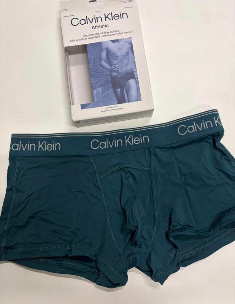 Calvin Klein Athletic Nylon Boxer, Verzenden, Groen, Boxer