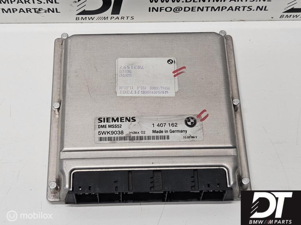 DME ECU MSS52 BMW M5 E39 S62 V8 S62B50 12141407162, Enlèvement ou Envoi, Utilisé, BMW, BMW