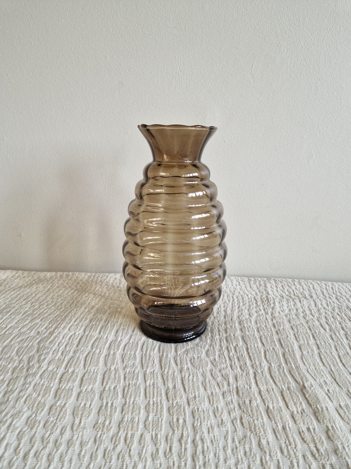 vaas van gerookt glas, Ophalen of Verzenden