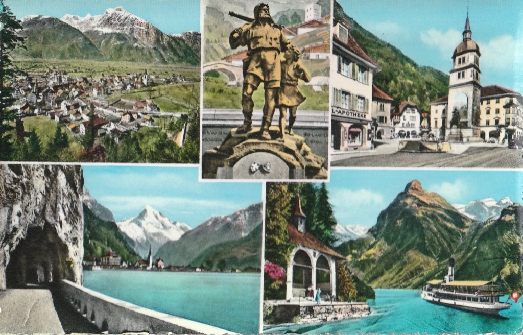 ALTDORF -  Axenstrasse en Tellskapelle, Verzamelen, Postkaarten | Buitenland, Verzenden, Ongelopen, Overig Europa