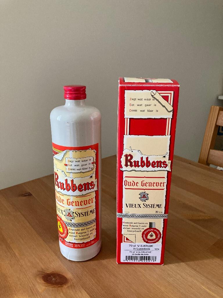 Oude jenever Rubbens ongeopend, Enlèvement