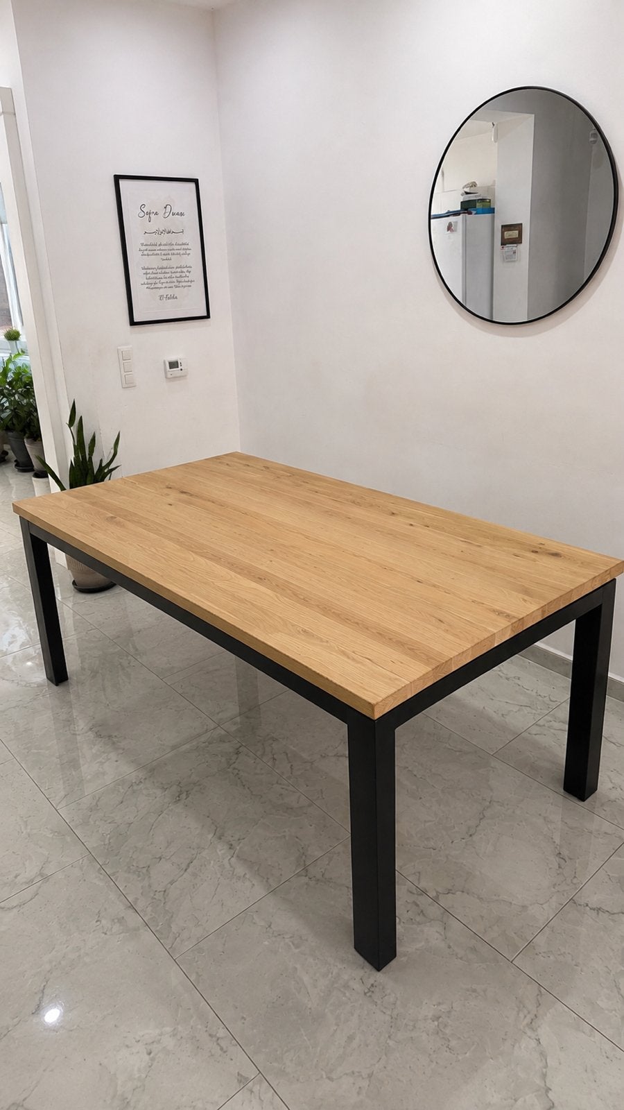 Table à manger en chêne massif, Enlèvement, Comme neuf