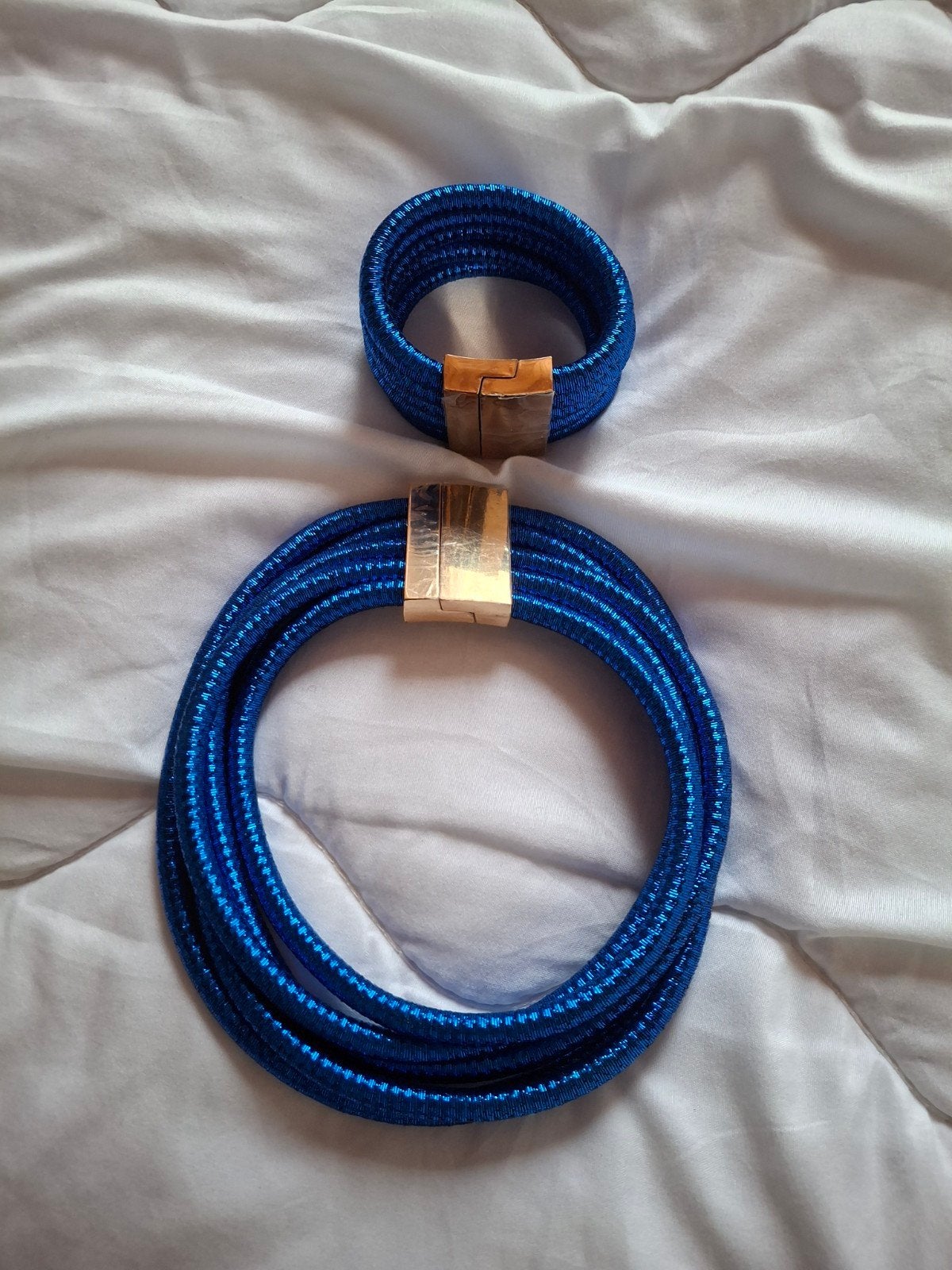 halsketting en armbanden, Handtassen en Accessoires, Ophalen, Nieuw, Blauw
