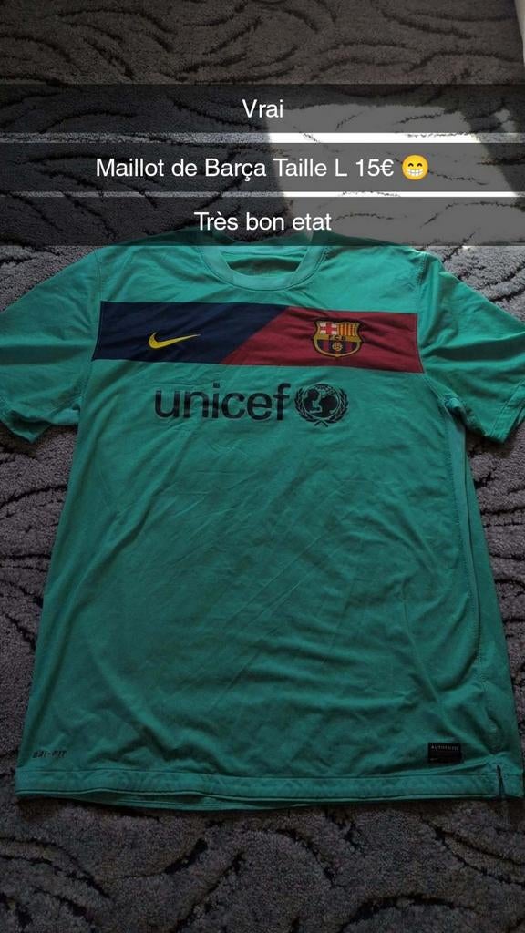 Maillot du Barça vintage, Taille L, Utilisé, Maillot