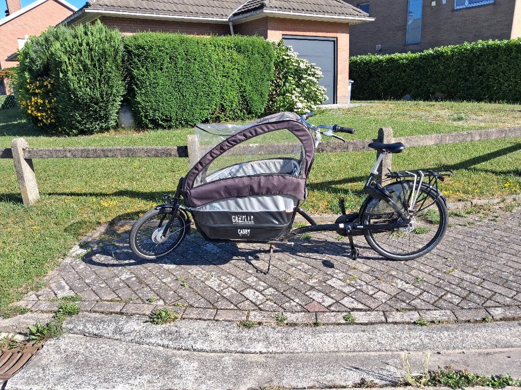 Bakfiets Gazelle Cabby (niet-elektrisch), Ophalen, Gebruikt, 3 kinderen, Opvouwbaar