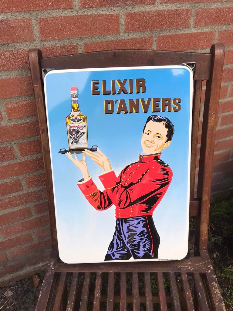 Panneau d'affichage émaillé d'Anvers, Enlèvement ou Envoi, Comme neuf, Panneau publicitaire