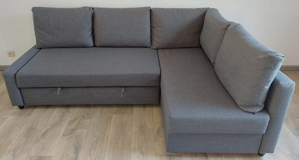 canape d'angle FRIHETEN avec lit + espace de rangement, Enlèvement ou Envoi, Comme neuf