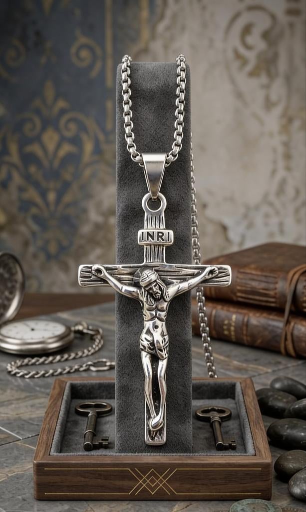 Chaîne argentée Jésus, Bijoux, Sacs & Beauté, Colliers, Argent, Argent