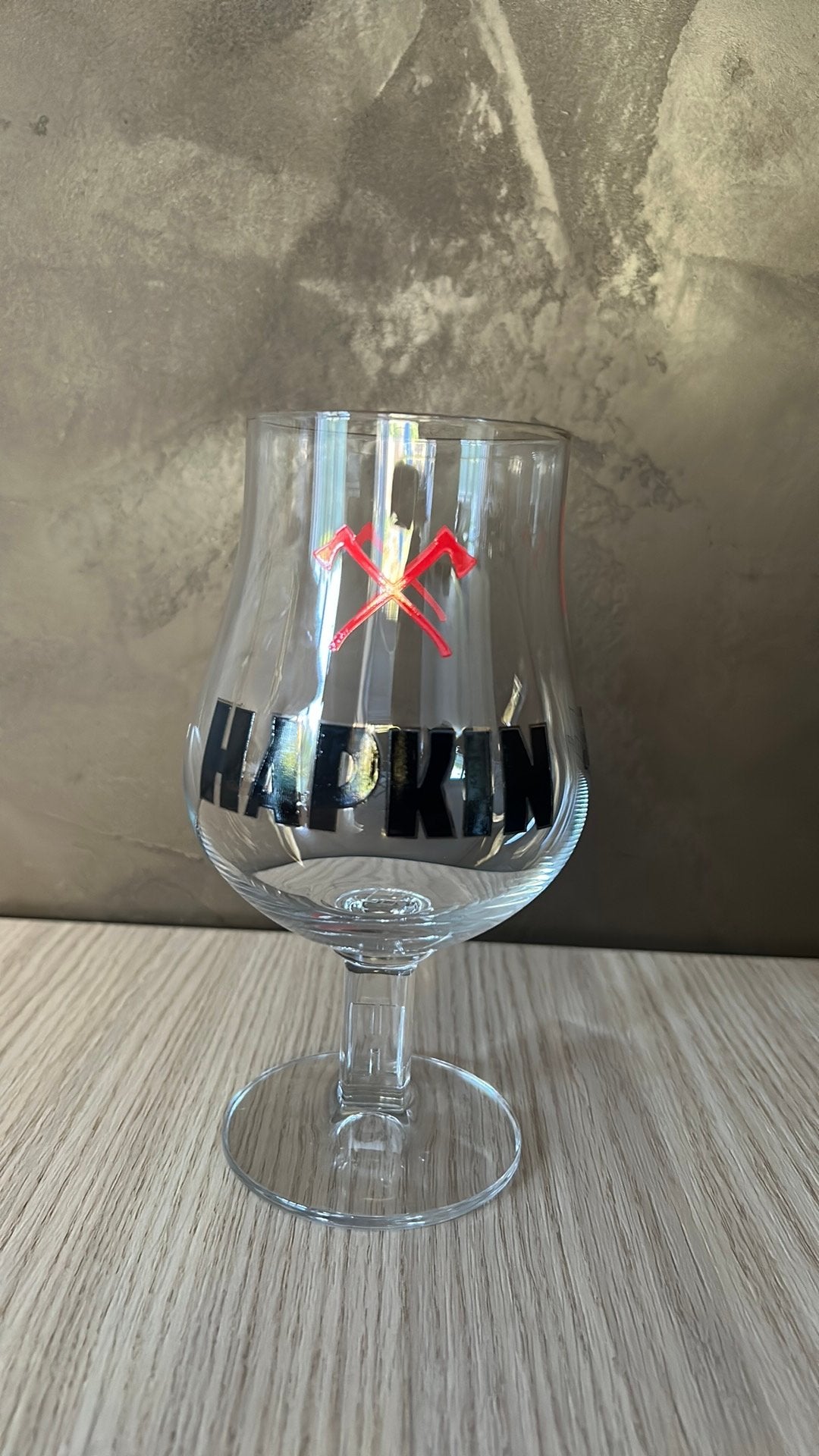 Hapkin glas 33cl, Verzamelen, Ophalen, Nieuw, Glas of Glazen, Overige merken