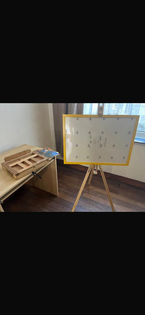 Chevalet + tableau + endroit de rangement materiel, Enlèvement ou Envoi, Comme neuf, Chevalet