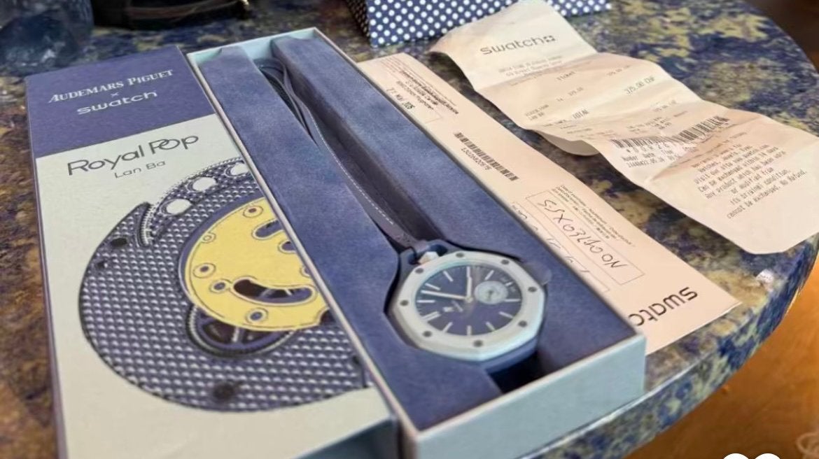 Audemars Piguet x Swatch Royal Pop horloge, Audio, Tv en Foto, Bandrecorder, Ophalen of Verzenden