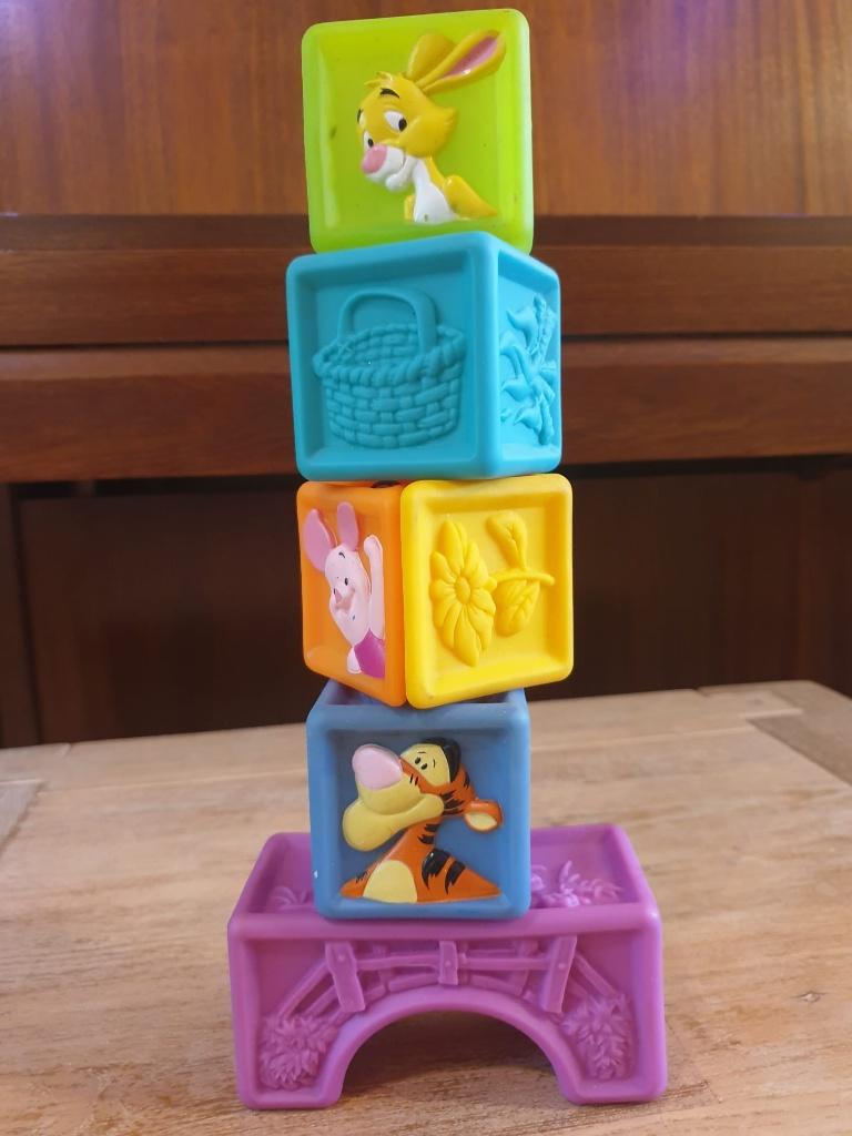 6 grands blocs souples Winnie l'ourson de Mattel, Disney, Enlèvement ou Envoi, Comme neuf, Autres types