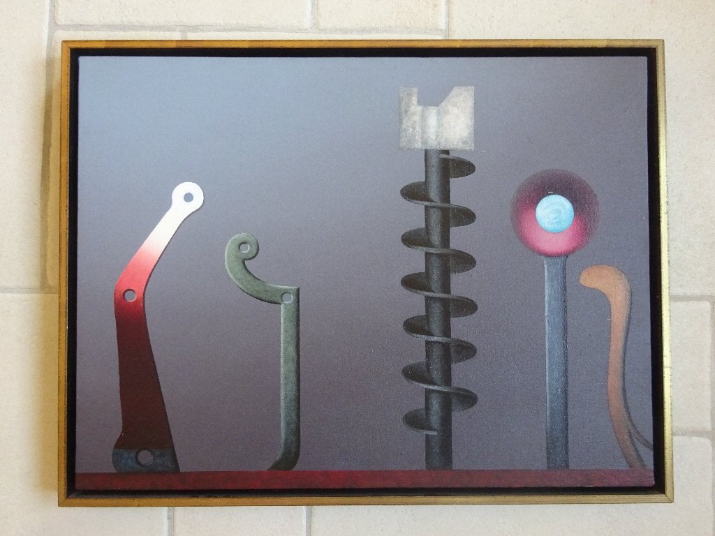 Roger Nellens, doek, 45 x 61 cm, Balade 1990, Antiquités & Art, Art | Peinture | Moderne, Enlèvement, Encadré, Abstrait
