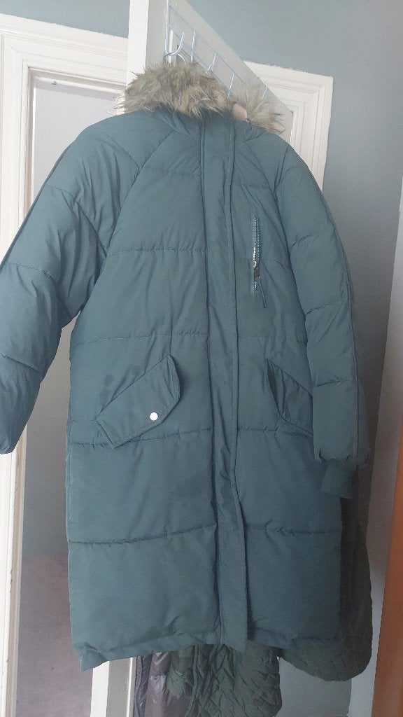 winter jas, Ophalen, Zo goed als nieuw, Maat 42/44 (L), Groen