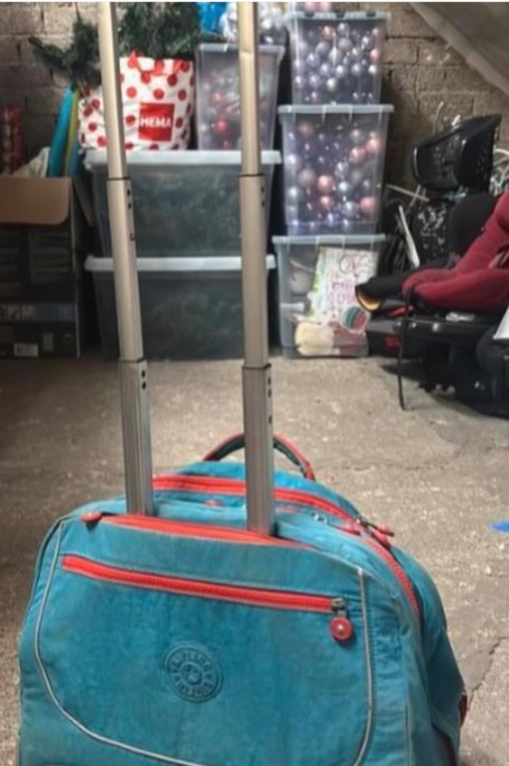 Kipling boekentas met wieletjes, Bijoux, Sacs & Beauté, Sacs | Cartables, Enlèvement, Comme neuf, Bleu
