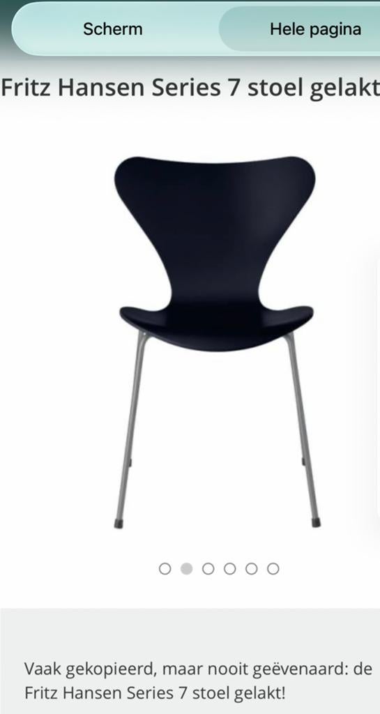 Design stoel van Fritz Hansen, Ophalen, Gebruikt, Zwart