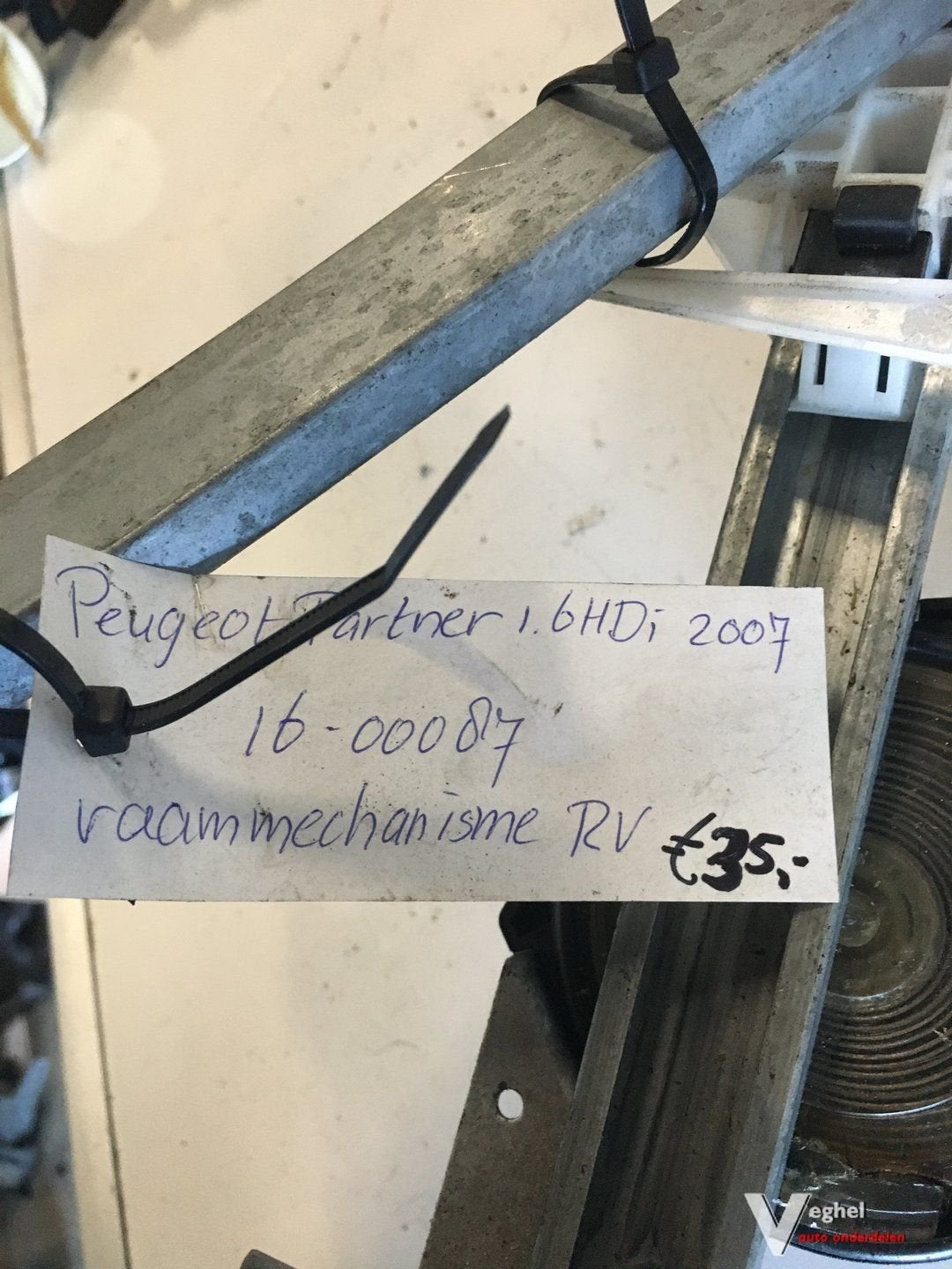 Peugeot Partner 2007 Elektr Raammechansime Rechtsvoor, -, Utilisé, -, -