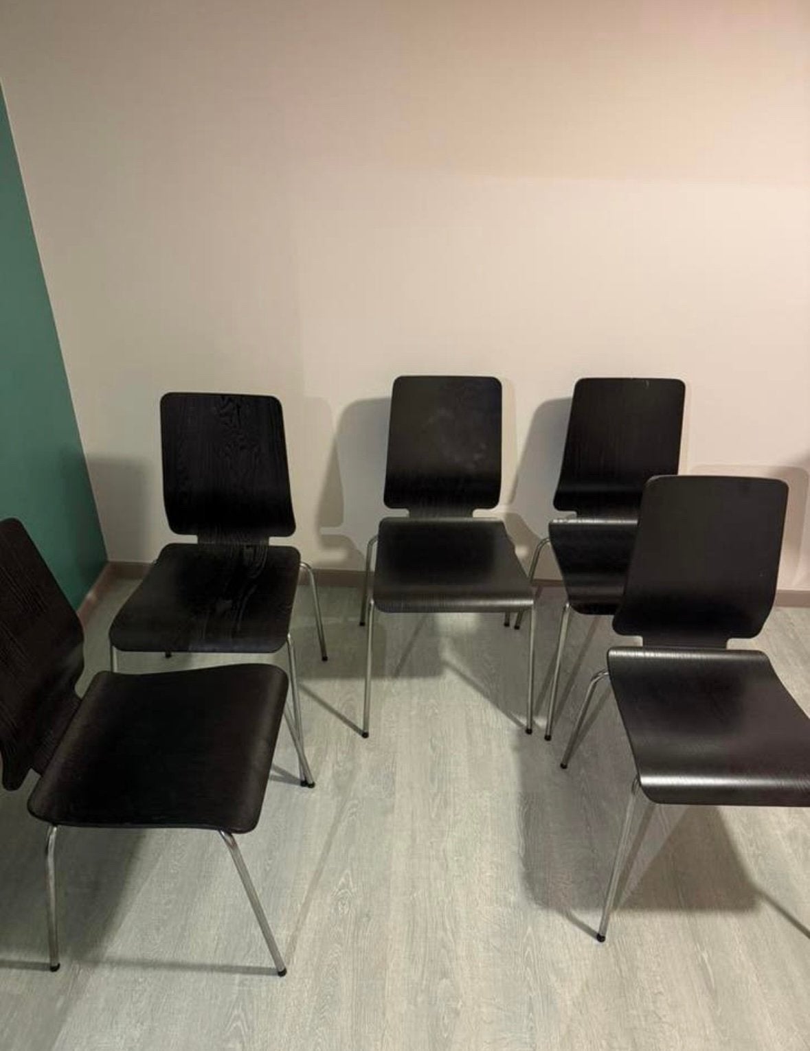 Stoelen vintage gebogen hout zwart, Maison & Meubles, Enlèvement, Bois, Noir, Cinq, Six Chaises ou plus