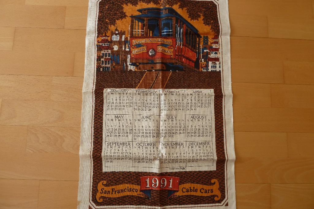 Essuie de cuisine calendrier San Francisco 1991, Collections, Enlèvement