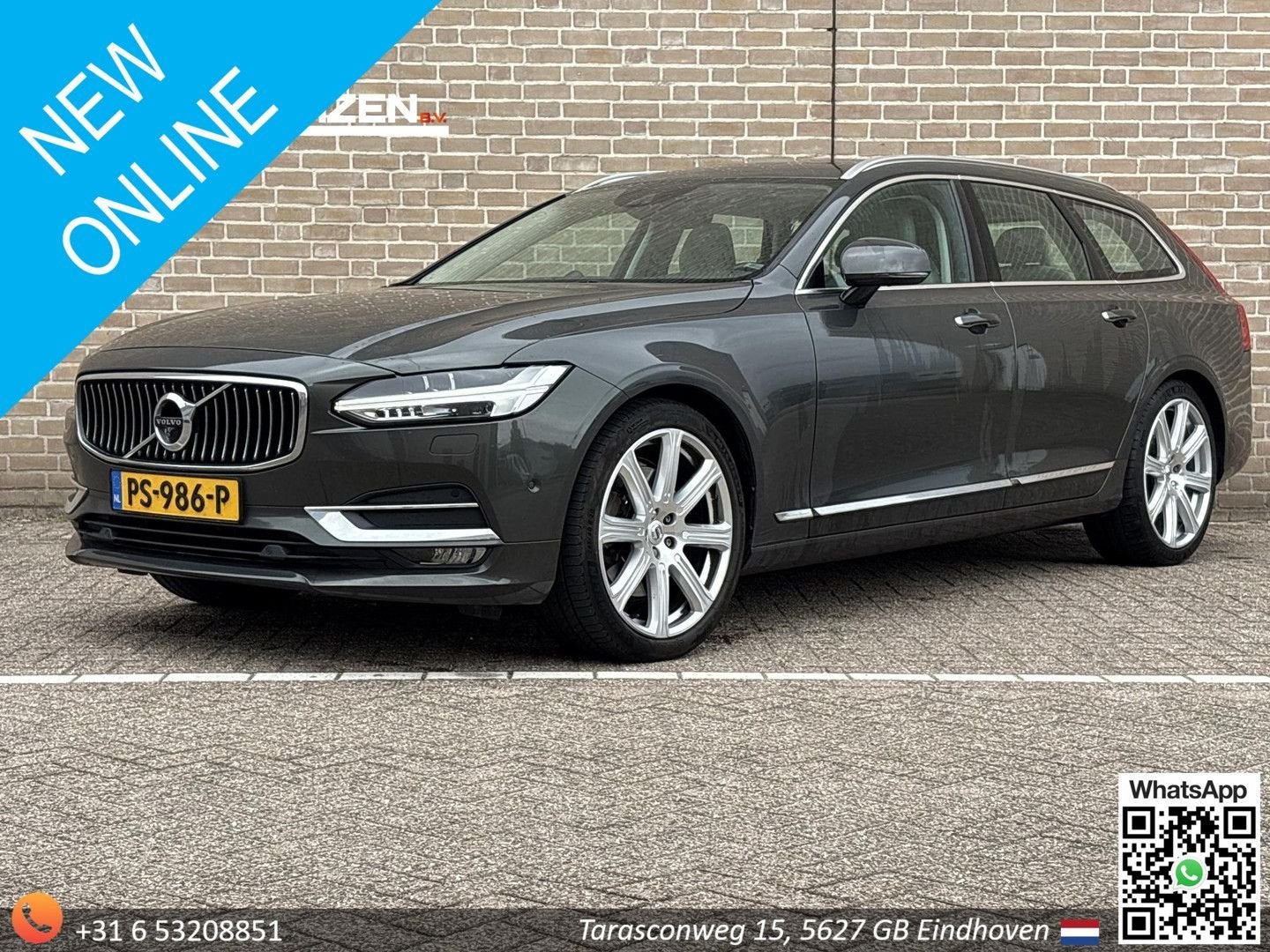 Volvo V90 2.0 D4 Inscription | Pano | Nappa Leder | Bowers&W, Auto's, Volvo, Bedrijf, V90, ABS, Adaptieve lichten, Adaptive Cruise Control