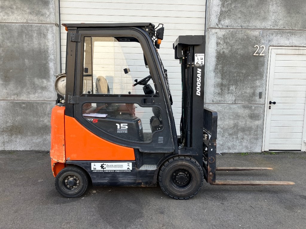 Heftruck Doosan 1,5 ton gas, Ophalen