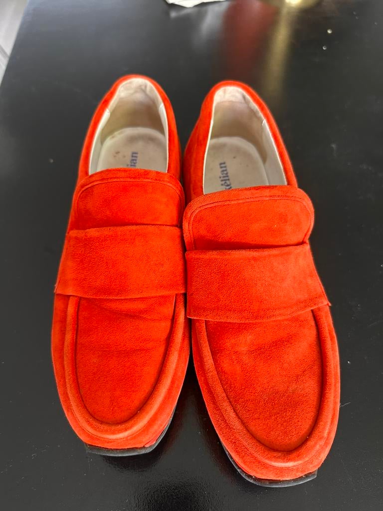 Chaussures Stephane Kelian  femme taille 38 en daim orange, Enlèvement ou Envoi, Comme neuf, Orange