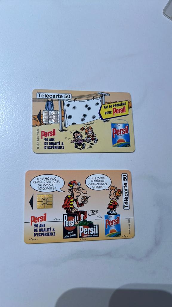 Petit Spirou 2 télécartes France Telecom Persil, Collections, Enlèvement ou Envoi, Comme neuf