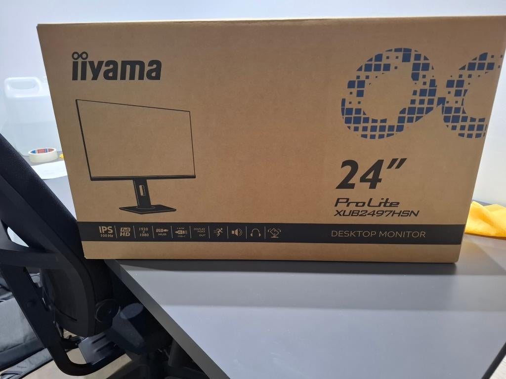24" IIYAMA Scherm USB HDMI XUB2497HSN, HD, IPS, 24", Nieuw