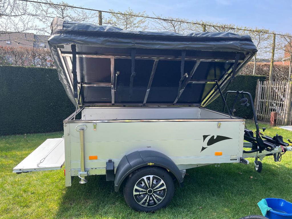 perfect onderhouden vouwwagen Campooz Lazy Jack, Caravans en Kamperen, Vouwwagens, Campooz, tot en met 4, Beige, Ophalen