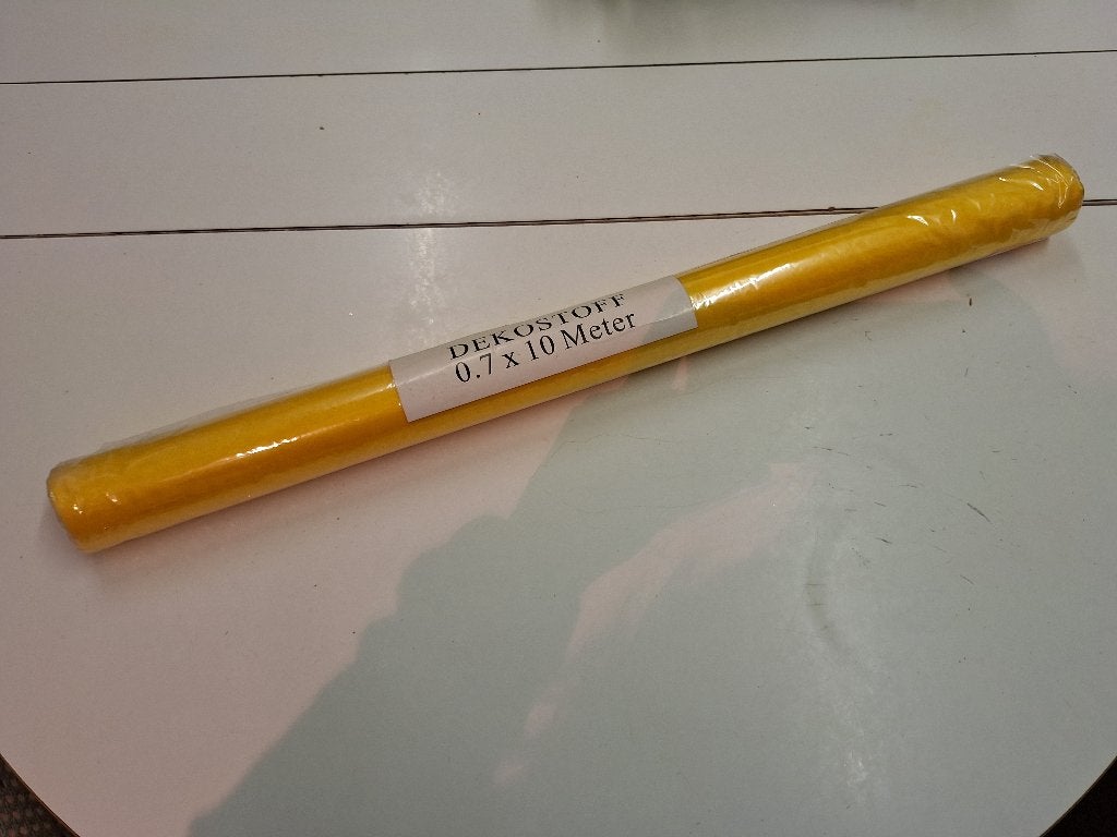 rol gele decortatie stof, nieuwstaat, Overige materialen, Geel, Nieuw, Ophalen of Verzenden