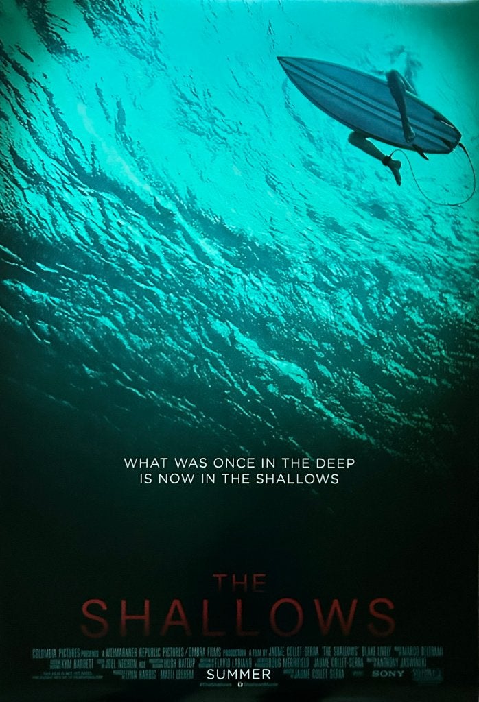 Originele filmposter The Shallows (2016), Verzamelen, Ophalen of Verzenden, Zo goed als nieuw, Film en Tv