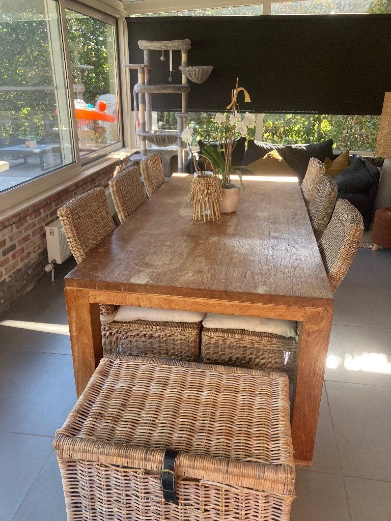 Take tafel met stoelen, Ophalen, Gebruikt, Teakhout, 200 cm of meer