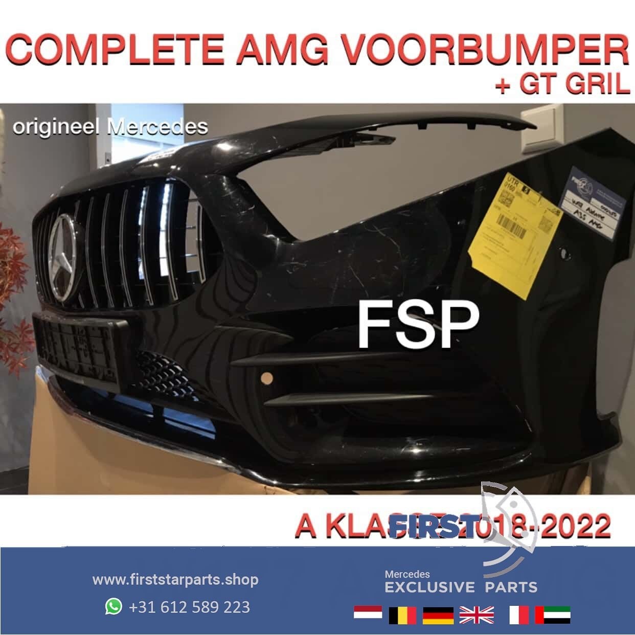 W177 A35 AMG VOORBUMPER ORIGINEEL + GT GRIL Mercedes A Klass, Auto-onderdelen, Gebruikt, -, Voor, Ophalen of Verzenden