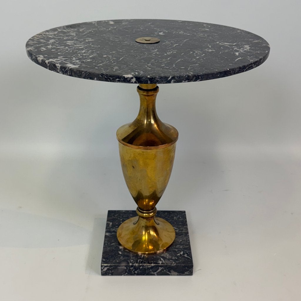 2 tables d'appoint en marbre de style HR de la Maison Jansen, 45 cm, Ensemble, Enlèvement ou Envoi, Table