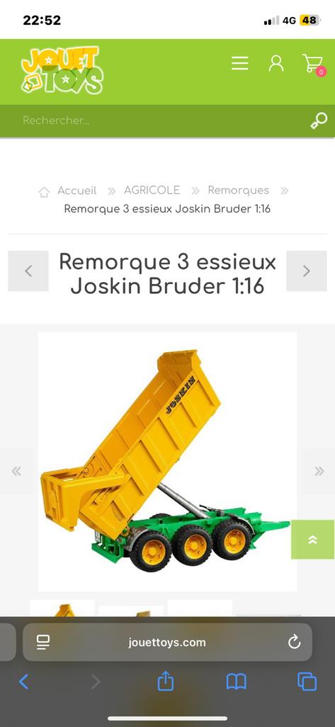Tracteur bruder, Enlèvement