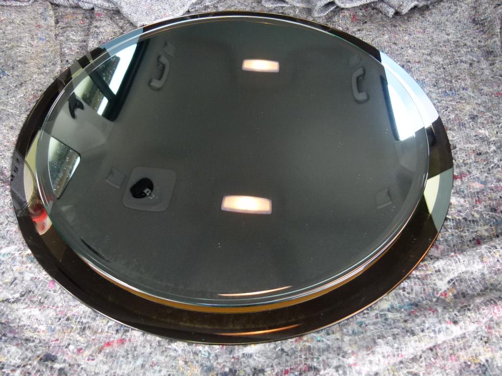 vintage spiegel Fontana Arte space age Italy, Huis en Inrichting, Ophalen, Rond, Zo goed als nieuw, Minder dan 100 cm